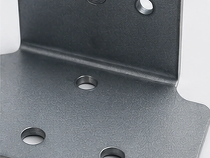 Sheet metal bracket with pressed-in threaded inserts