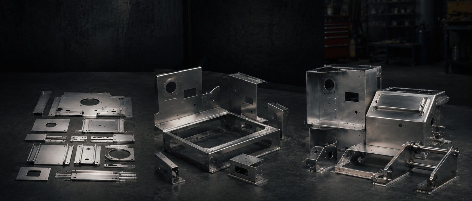Sheet metal fabrication workflow — cut, fold and weld